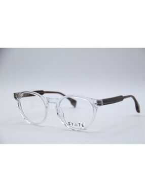 State Optical Astor Crystal Chocolate Authentic Frames Eyeglasses 48-20-145 MM